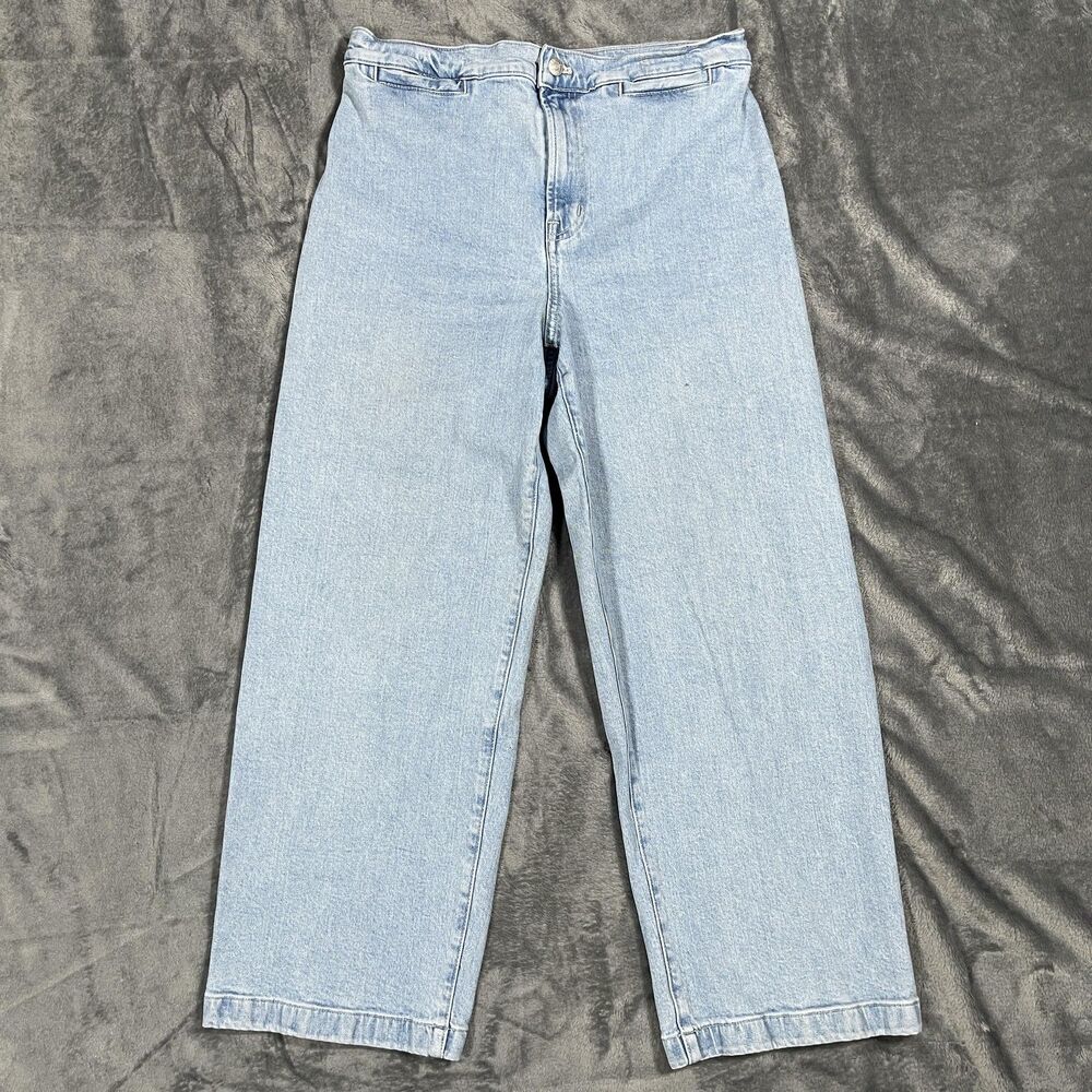 Madewell Jeans Womens 29 Blue Light Wash Emmett Wide Leg High Rise Relaxed Denim